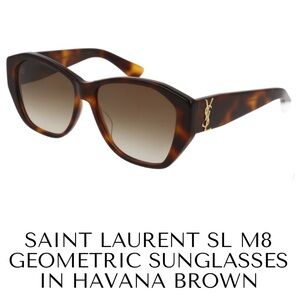 Saint Laurent hundred percent authentic women’s sunglasses Havana